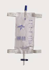 Medline Leg Bag With Comfort Straps, 19oz, Sterile 12584 — Each — product image