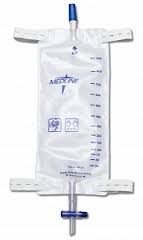 Medline Leg Bag With Comfort Straps, Slide Tap Drain Port, 900 mL - Each
