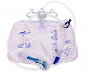 Medline Urinary Drainage Bag,A/R Twr,2000 mL,Metal Clamp & Luer Lock Sample Port 15203LL — Each — product image
