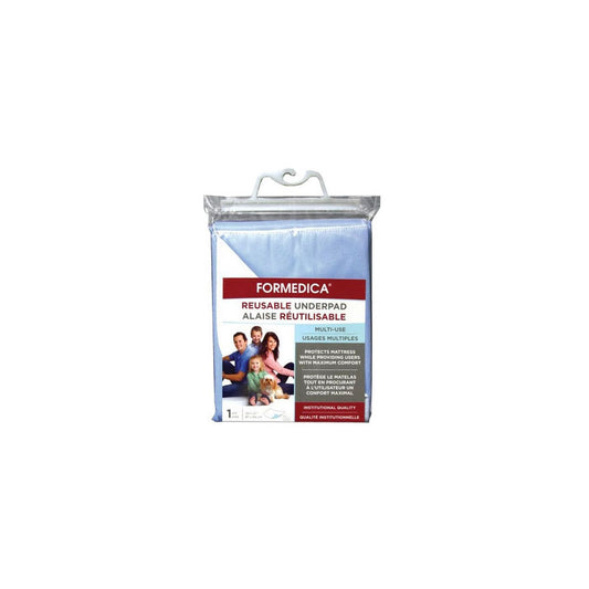 Formedica Underpad Reusable Large 34" x 74" With Flaps Topstitched Woven Cotton Surface & Waterproof Vinyl - Each