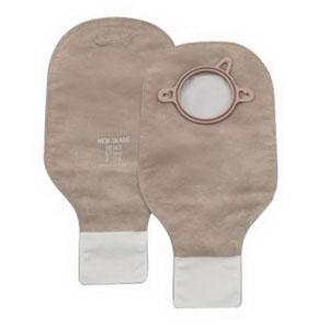 Hollister New Image Clamp Closure 12" Drainable Beige Pouch, 2-1/4" Flange With Filter - Box of 10