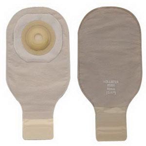 Hollister Premier One-Piece Convex Skin Barrier 12" Drainable Pouch Clamp Closure Beige Pre-cut 7/8" With - Box of 5
