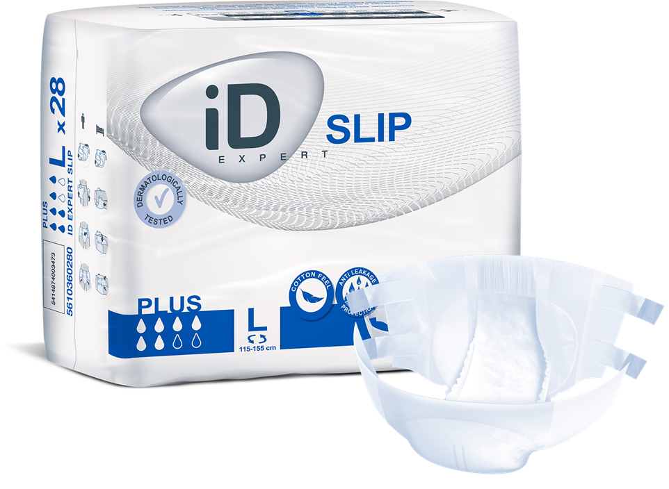 Id (28/Pkg) Id Slip Plus Large, (45"-61"), 2350 mL Absorbency. - Case of 4