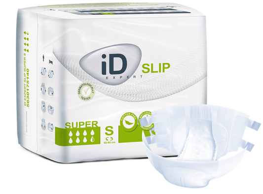 Id (14/Pkg) Id Slip Super, Small, (19"-35"), 2100 mL Absorbency. - Case of 4