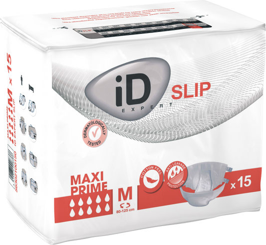 Id (15/Pkg) Id Slip Tbs Maxi Prime, Medium, (31"-49"), 4100 mL Absorbency. - Case of 3