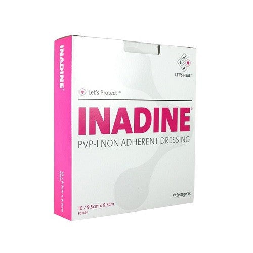 Solventum Inadine Pvp-I Non Adherent Dressing 9.5 cm x 9.5 cm - Box of 25