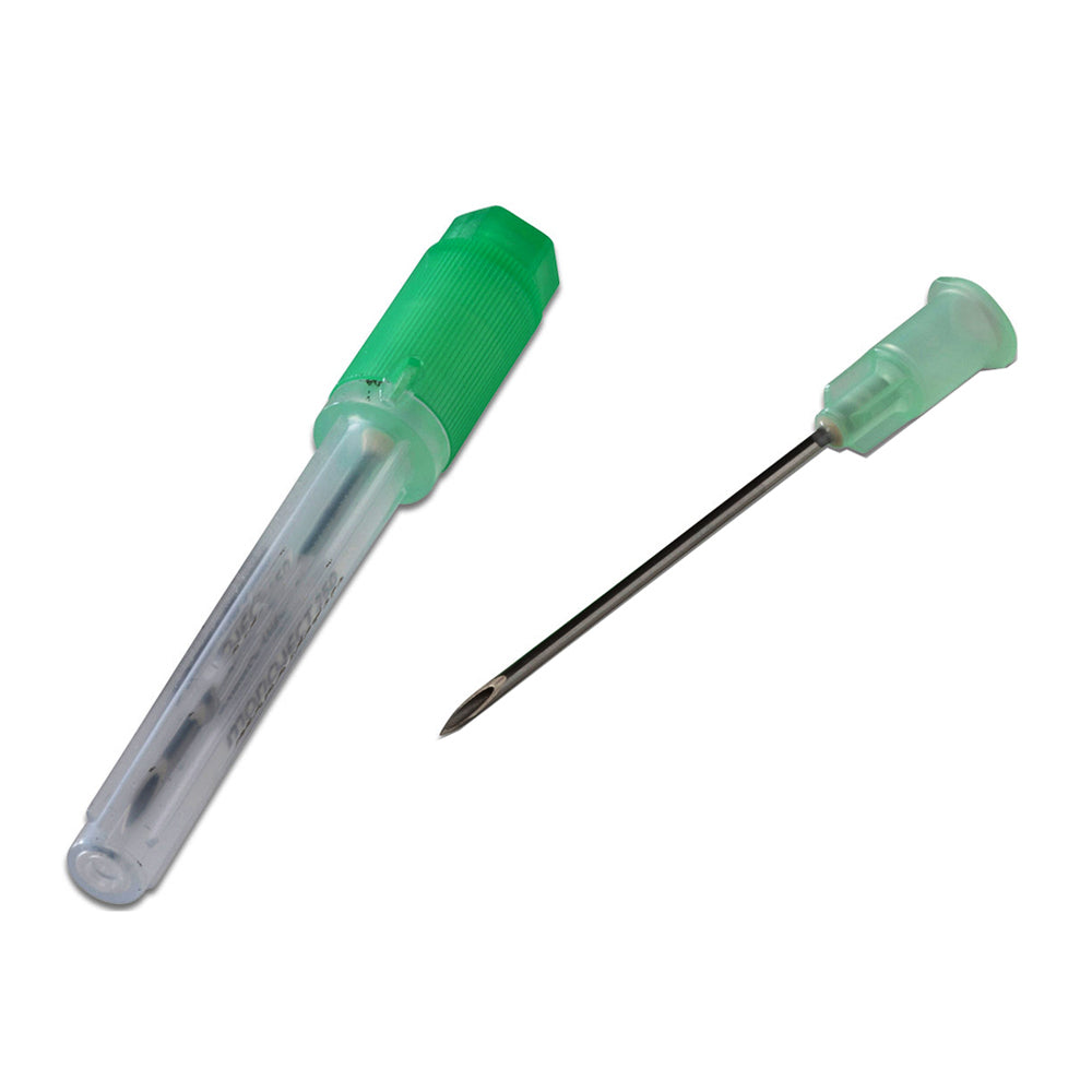 Covidien / Medtronic Monoject Softpack Hypodermic Needle, 19g (Thin Wall) X 1in,Lime Green (Regular Bevel) 1188819100 — Box of 100 — product image