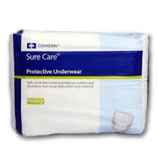 Covidien / Medtronic Cs/4bg (14ea/Bg) Sure Care Protective Underwear, Heavy, X-Large (48"-66") 1625 —  — product image