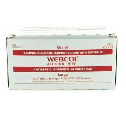 Covidien / Medtronic Alcohol Prep Webcol Large 2 Ply - Box of 200