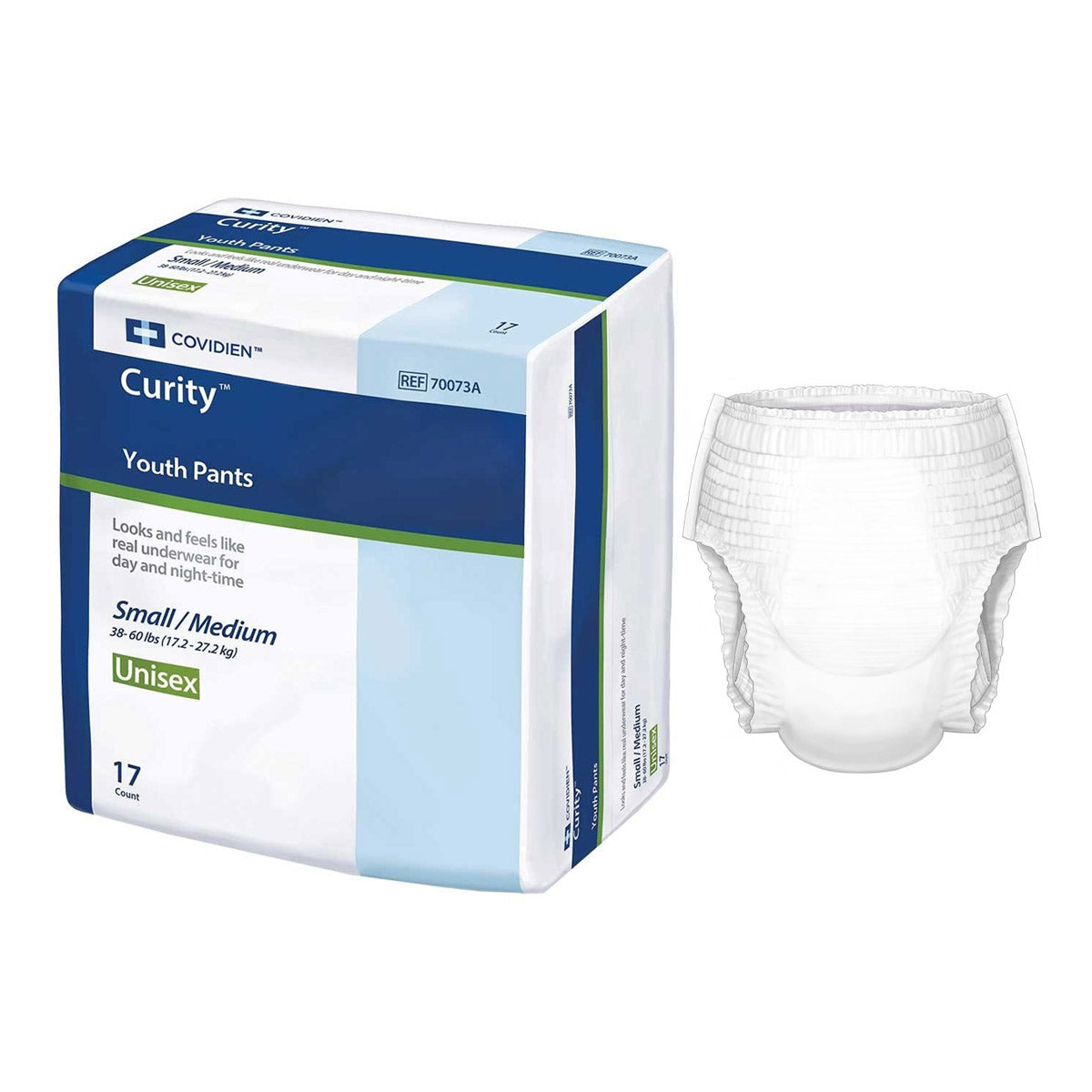 Covidien / Medtronic Cs/4bg (14ea/Bg) Curity Youth Pants, Unisex, Large (65-125 Lbs.) 70074A —  — product image