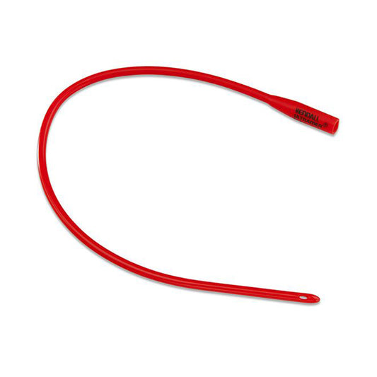 Covidien / Medtronic Curity Ultramer Coude Red Rubber Catheter 14 Fr, 12". - Box of 12