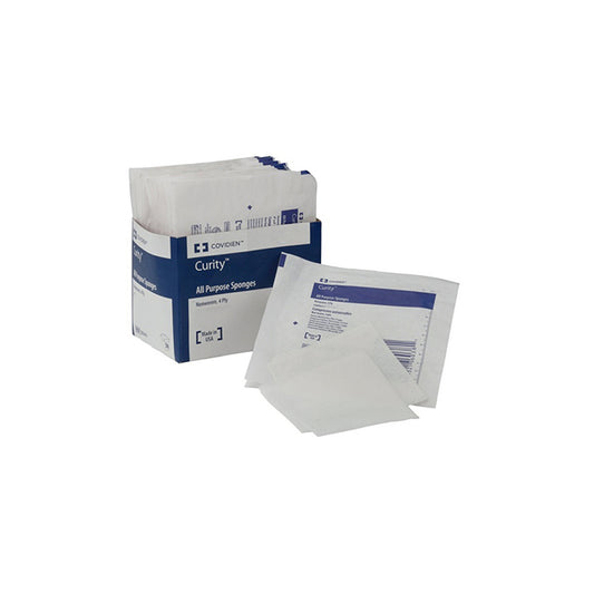 Covidien / Medtronic Curity Gauze Sponge All-Purpose Non-Woven ,4ply Non Sterile 4in X 4in 9024 — Pack of 200 — product image