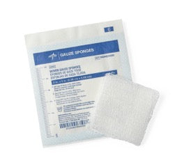 Medline (Pk2) Gauze Sponge 8ply 2" X 2" Sterile NON21420 — Box of 100 — product image