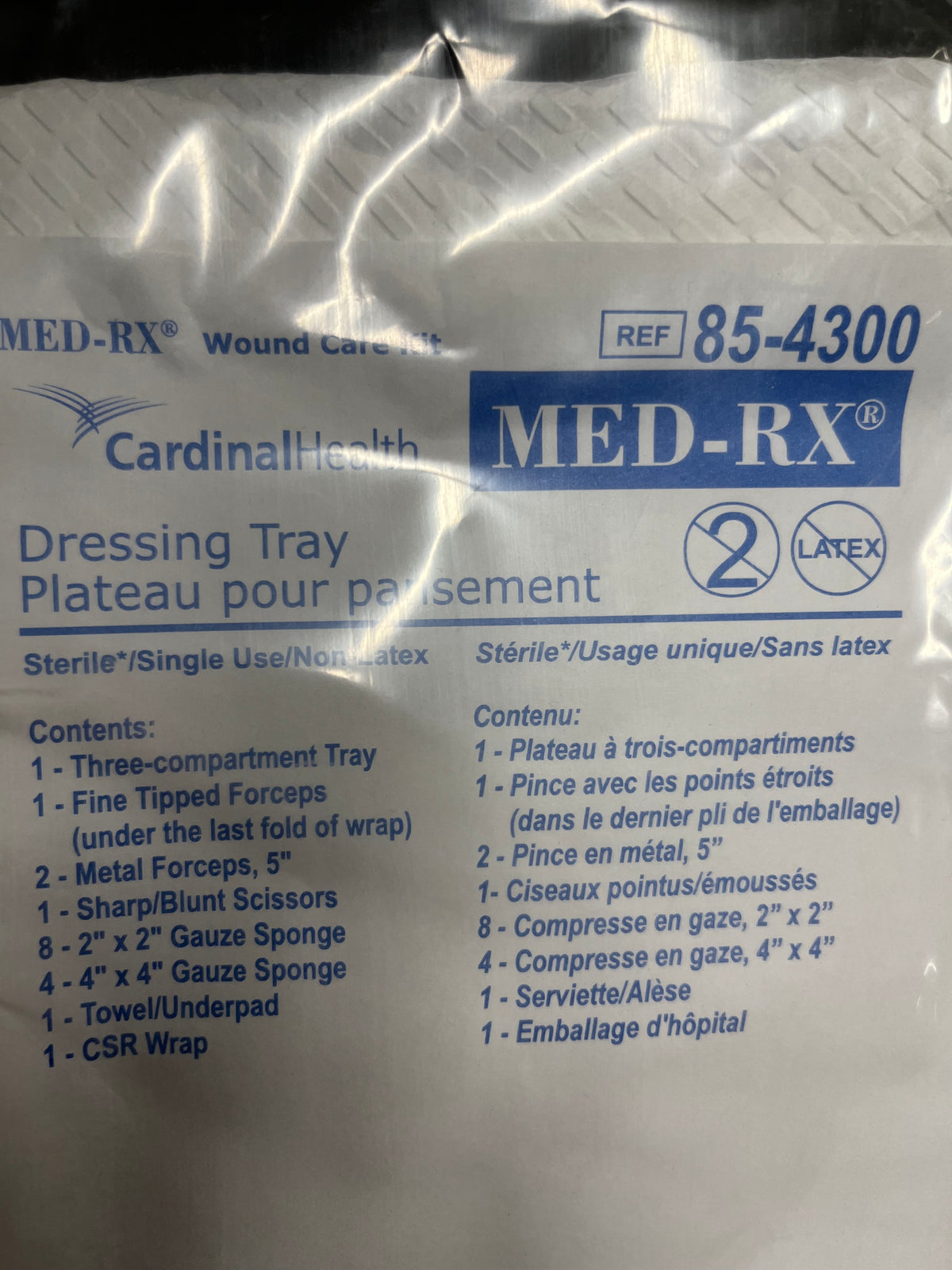 Med Rx Wound Care Dressing Tray, Latex-Free, Sterile 85-4300 — Each — product image