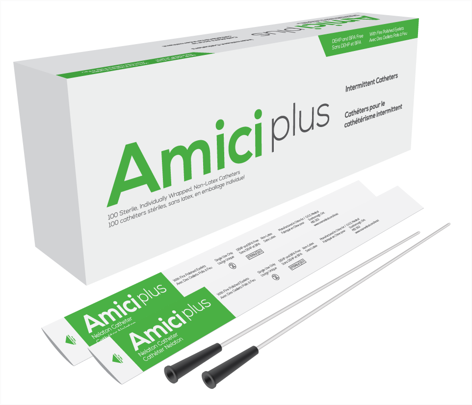 Amici Catheters Amici Plus Male Intermittent Catheters, Size 10 Fr 16in 5910 — Box of 100 — product image