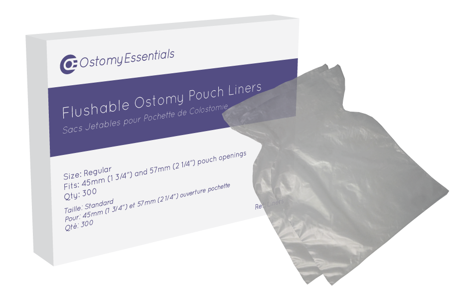 Ontario Ostomy Supply Flushable Pouch Liners, Opening Up To 57mm, Size 14.5cm X 20.5cm FPL-1 — Box of 100 — product image