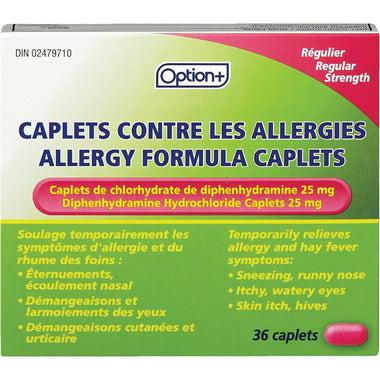 Option+ Formule Allergie Caplets 36 caplets