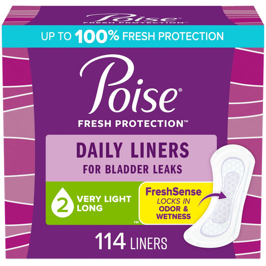 Kimberly Clark Poise Original Very Light Long Liners Convenience - Package of 114