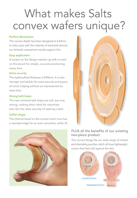 Salts Healthcare Harmony Duo Convex Flange With Flexifit & Aloe Pre-cut 28 mm - Box of 5