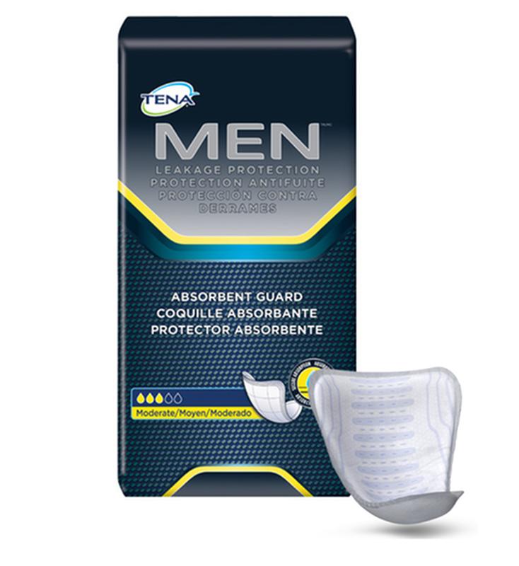 Tena Cs/6pkg (20/Pkg) Tena For Men Maximum Guard One Size Non-Woven Backsheet With Adhesive Strip White 50600 —  — product image