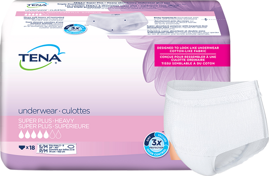 Tena Cs/4pkg (18/Pkg) Tena Women Protective Underwear, Small/Medium 29in x 40in