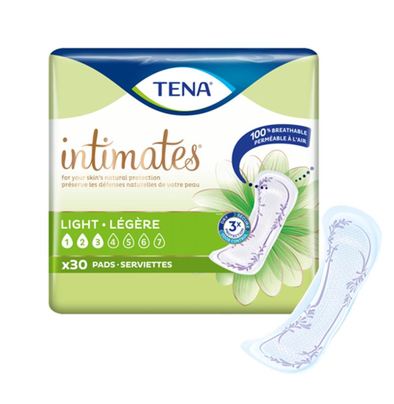 Tena Cs/6pkg (30/Pkg) Tena Intimates Ultra Thin Light Pads, 9" Length 54358 —  — product image