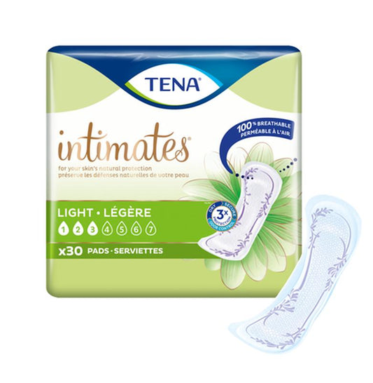 Tena Cs/6pkg (30/Pkg) Tena Intimates Ultra Thin Light Pads, 9" Length