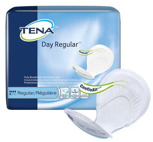 Tena Cs/2pkg (46/Pkg) Tena Day Regular Pads With Wetness Indicator, Blue