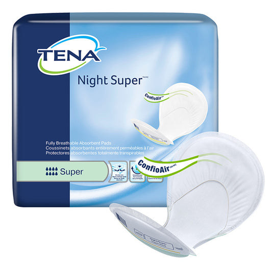 Tena Cs/2pkg (24/Pkg) Tena Night Super Pads With Wetness Indicator, Green