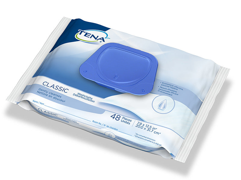 Tena Tena Classic Washcloths, Mild Scent, Alcohol-Free 65724 — Package of 48 — product image