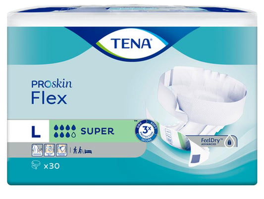 Tena Cs/3pkg (30/Pkg) Tena Flex Belted Briefs, Super, Size 16, 33in-50in