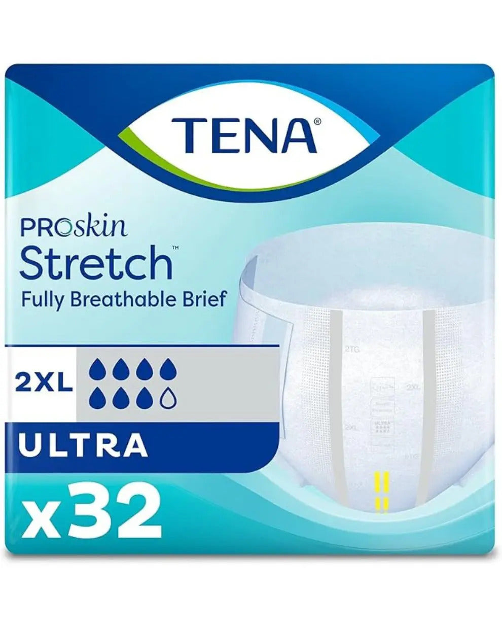 Tena Pkgs Tena Proskin Stretch Super Brief 2xl (64-70") (32/Pkg) 67904 — Case of 2 — product image