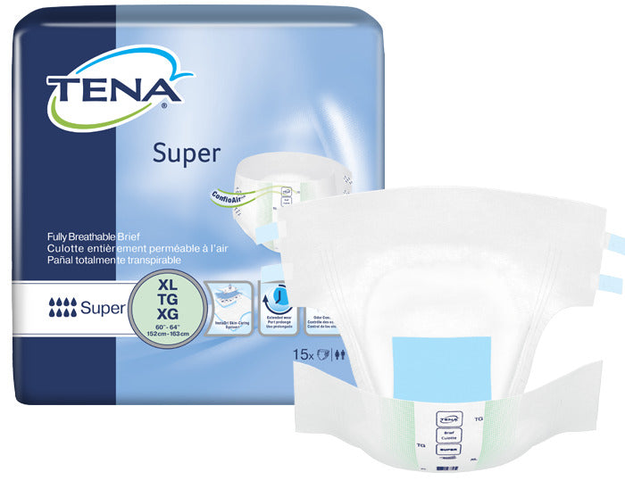 Tena Cs/4pkg (15/Pkg) Tena Super Brief, X-Large Size 60in-64in, Green 68011 —  — product image