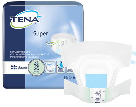 Tena Cs/4pkg (15/Pkg) Tena Super Brief, x-Large Size 60in-64in, Green