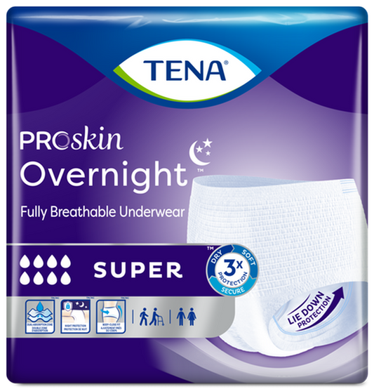 Tena Cs/4pkg (12/Pkg) Tena Proskin Protective Underwear Overnight Super, Xl (55"-66")