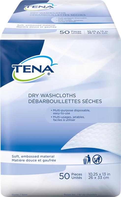 Tena Washcloth Tena Dry 26x23cm 74499 — Bag of 50 — product image