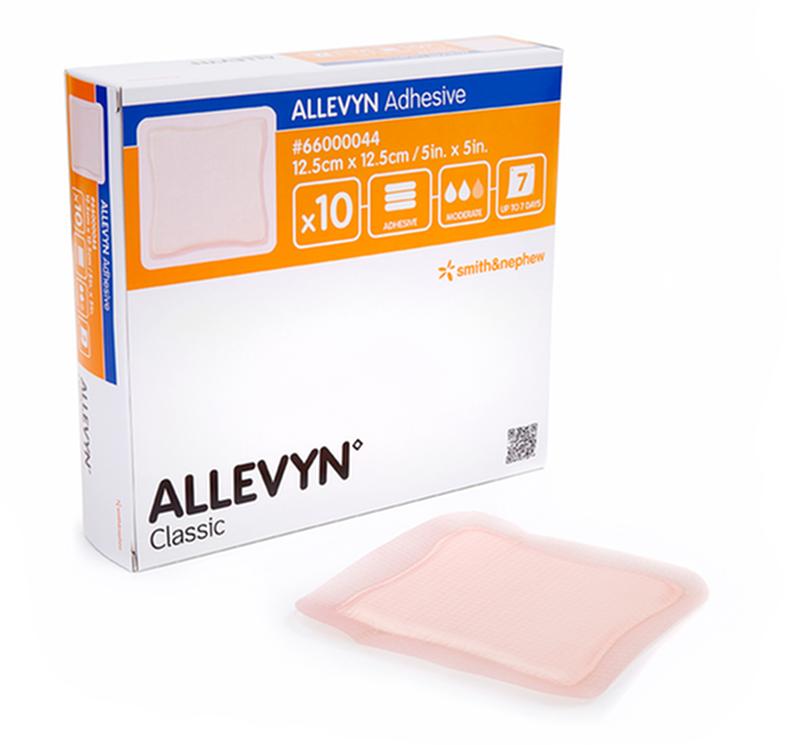Smith & Nephew Allevyn Adhesive Foam Dressing, Size 7.5 cm x 7.5 cm - Box of 10