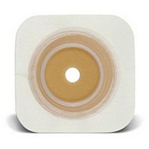 Convatec Natura Durahesive Skin Barrier With Flange, 4x4 White, 1 3/4"No Tape Border White 413161 — Box of 10 — product image