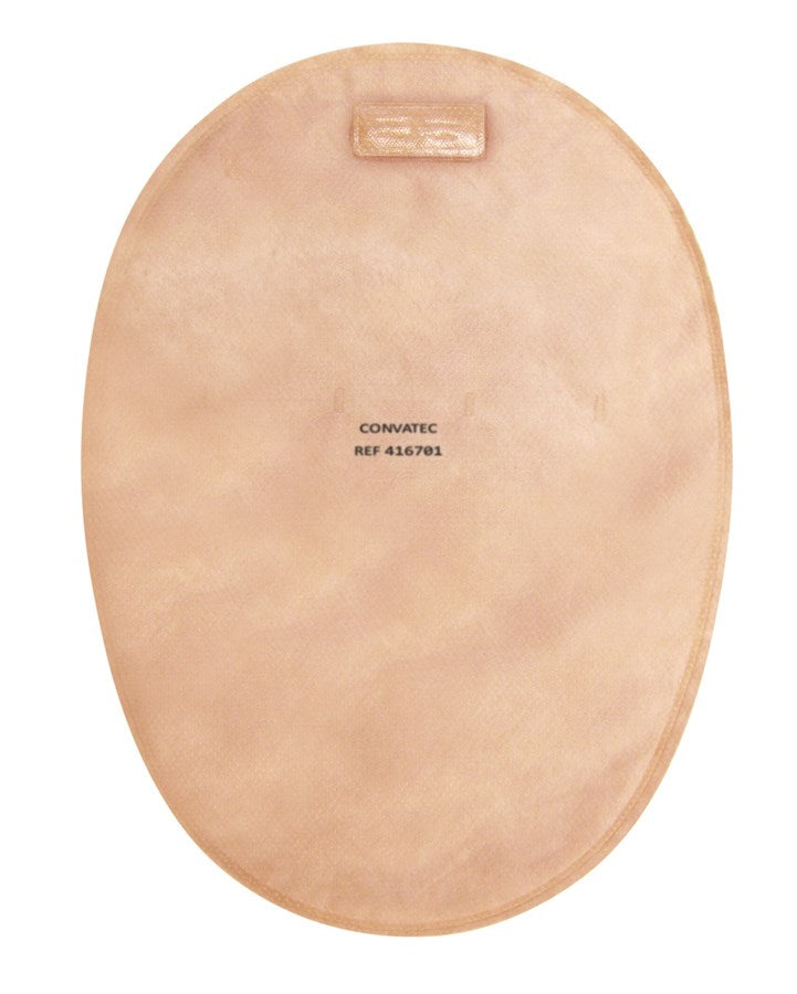 Convatec Esteem Stomahesive Closed Pouch With Filter, Pre-Cut 35mm (1 3/8in), Standard Transparent 416709 — Box of 30 — product image
