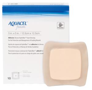 Convatec Aquacel Foam Adhesive Dressing, Sterile 12.5 cm x 12.5 cm - Box of 10