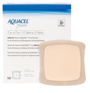 Convatec Aquacel Foam Adhesive Dressing, Sterile 17.5 cm x 17.5 cm - Box of 10