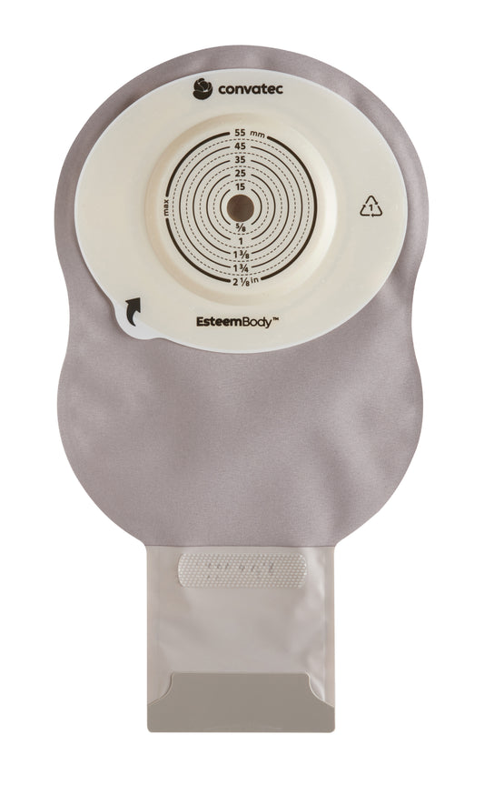 Convatec Esteem Body Drainable Pouch Opaque With Window/Filter Durahesive Ctf-10-55 mm 7 mm-Cd 30 mm-Tl - Box of 10