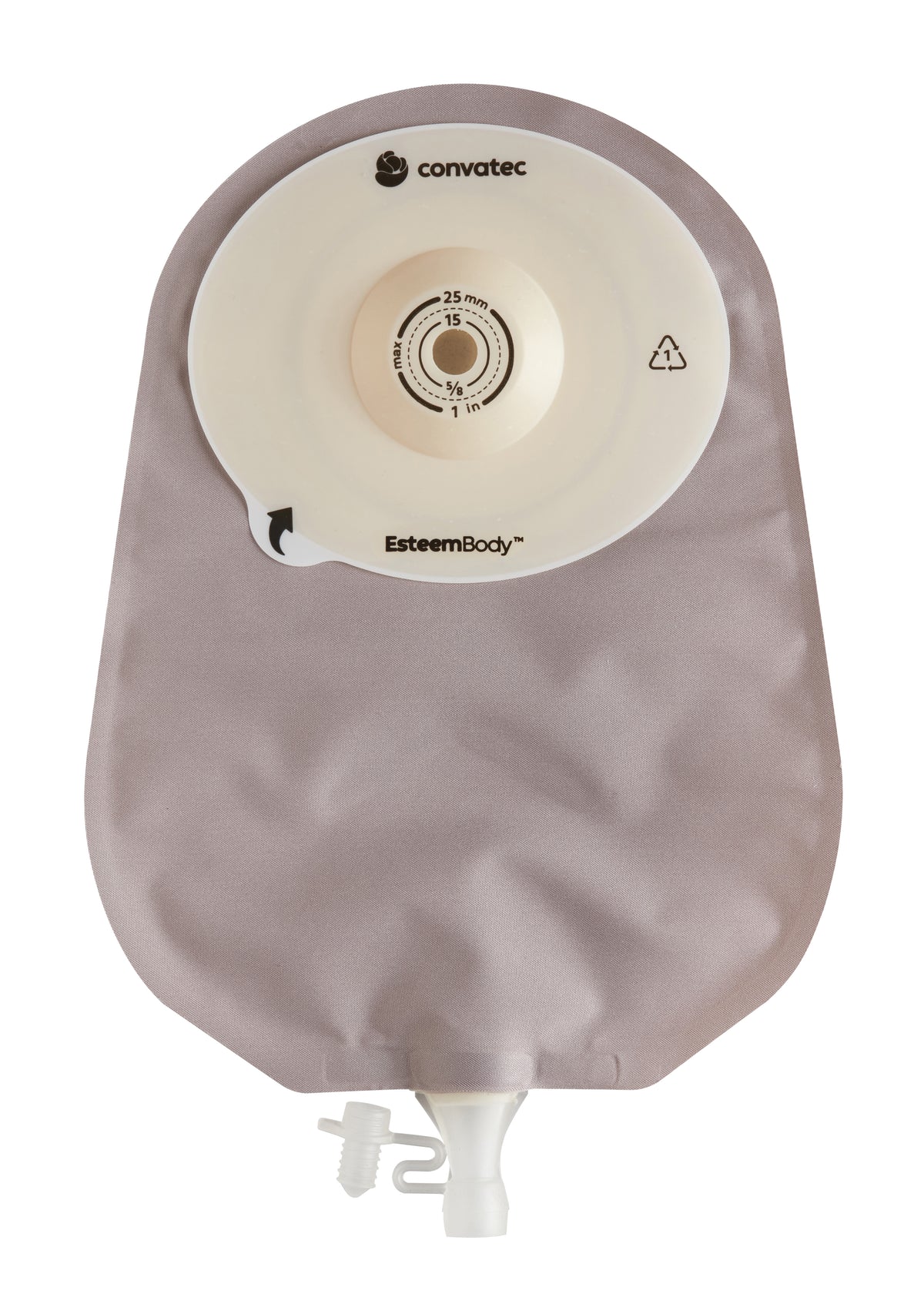 Convatec Esteem Body Urostomy Pouch Transparent Durahesive Ctf-10-45mm 7mm-Cd 50mm-Tl 423725 — Box of 10 — product image