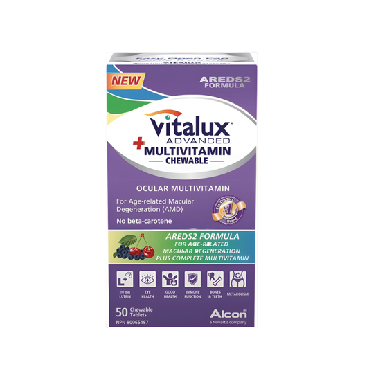 Vitalux Advanced + Multivitamines à croquer, 50 comprimés 