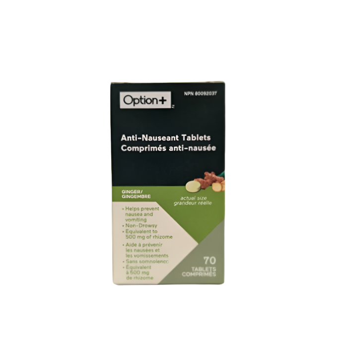 Option+ Anti-Nauseant Tablets with Ginger 70 tablets – RxClinic ...