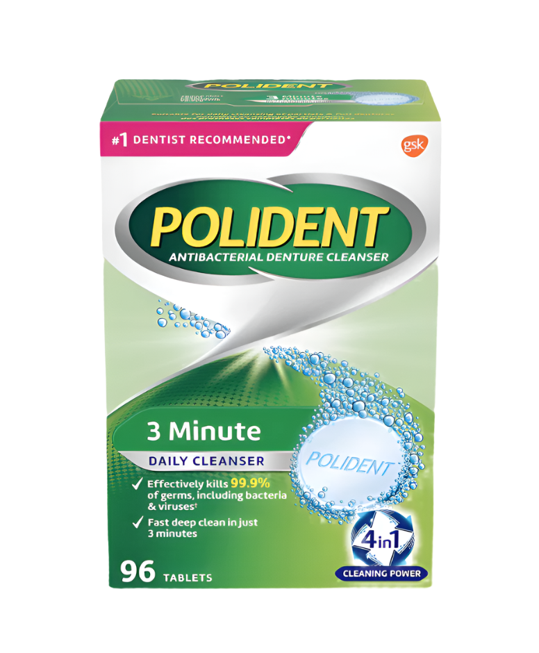 Polident 3 Minute Denture Cleanser 96 Tablets – RxClinic