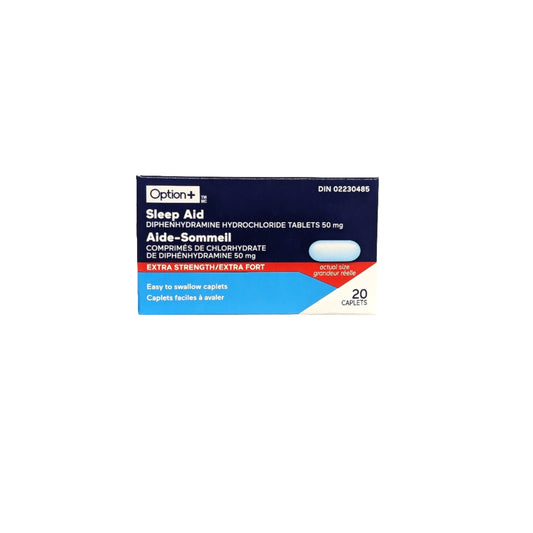 Option+ Sleep Aid 50mg 20 caplets