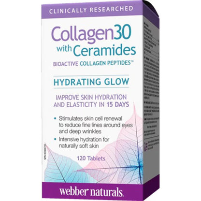Webber Collagen30® with Ceramides Bioactive Collagen Peptides front package