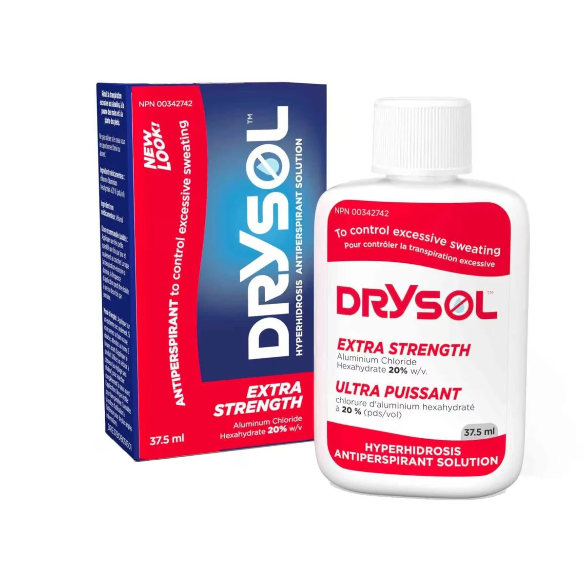 Drysol Extra Strength Antiperspirant 20% Solution front package