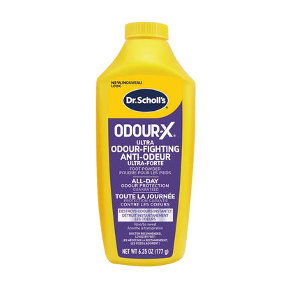 Dr. Scholl’s® Odour Destroyers® Odour-Fighting Foot Powder front package